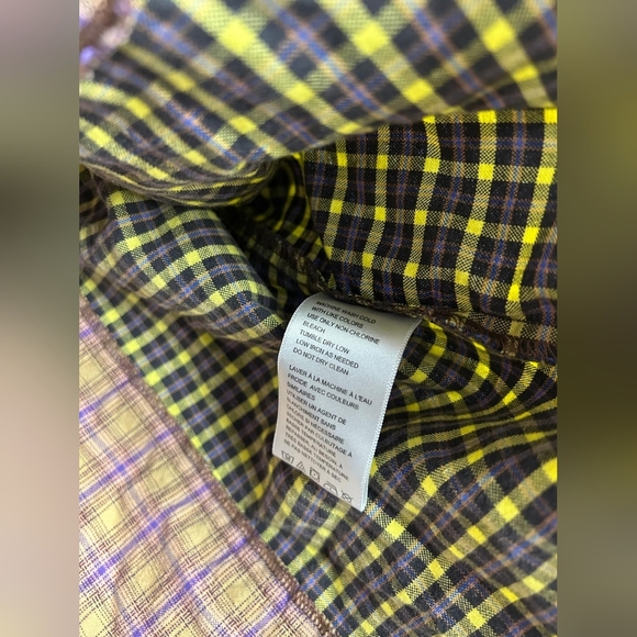 BDG Urban Outfitters Ted Patchwork Flannel Streetwear Button Down size M - Picture 3 of 8